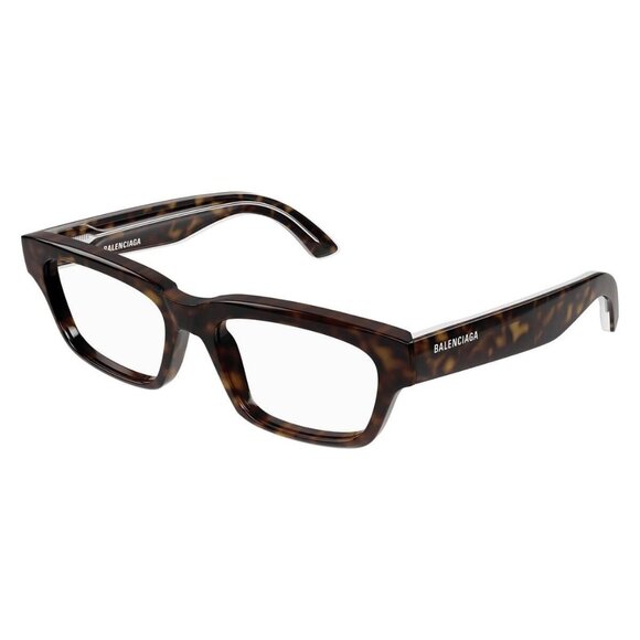 New Authentic  BALENCIAGA Everyday Havana Square BB0344O 002 Glasses Women - Picture 1 of 4